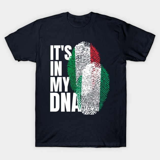 Italian And Nigerian Mix DNA Heritage Flag Gift T-Shirt by Just Rep It!!